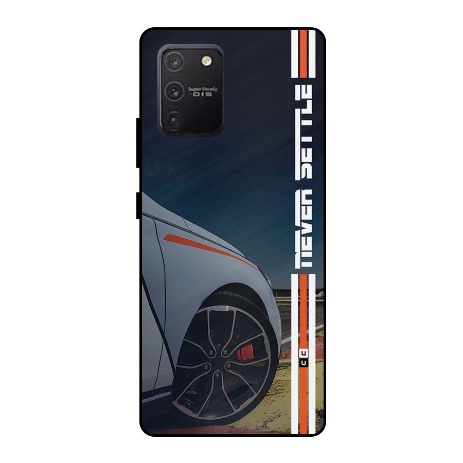 Never Settle SuperCar Metal Back Case for Galaxy S10 Lite