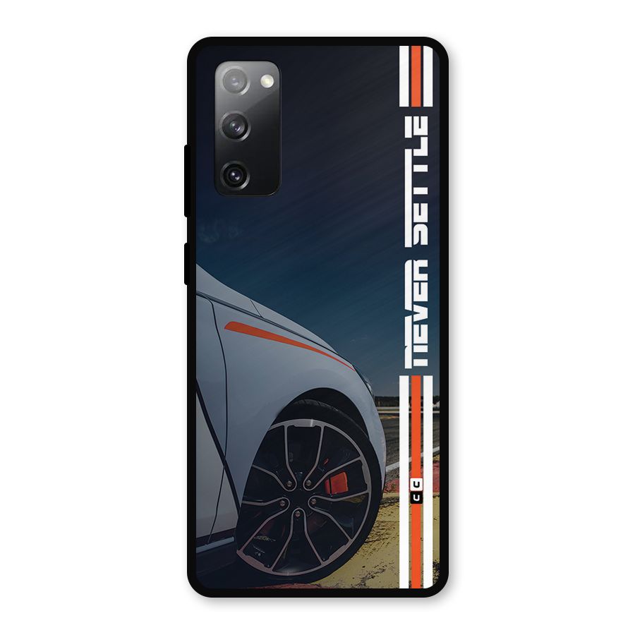Never Settle SuperCar Metal Back Case for Galaxy S20 FE 5G
