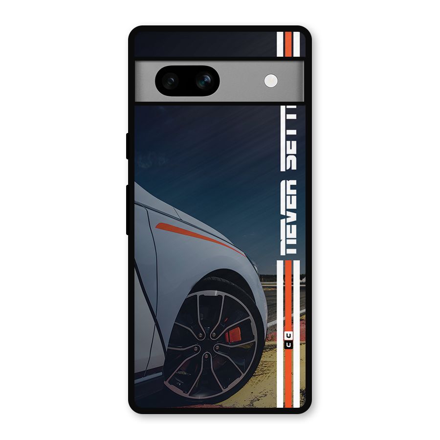 Never Settle SuperCar Metal Back Case for Google Pixel 7a