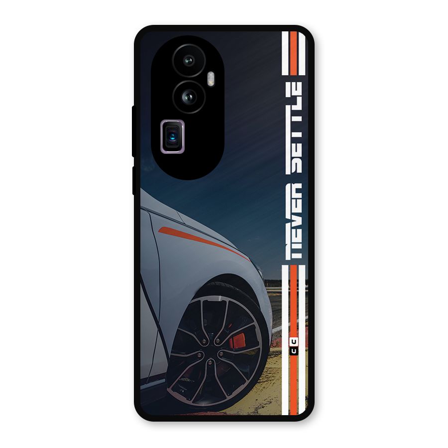 Never Settle SuperCar Metal Back Case for Oppo Reno10 Pro Plus
