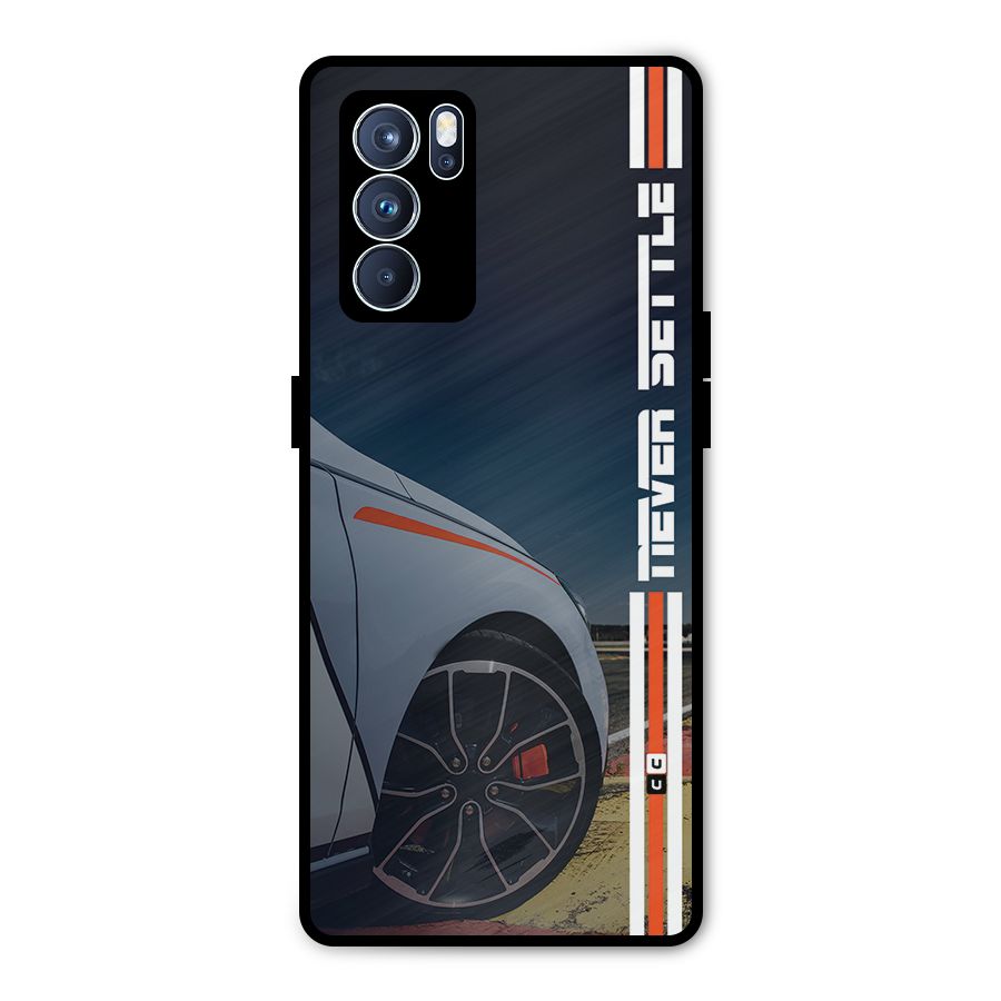 Never Settle SuperCar Metal Back Case for Oppo Reno6 Pro 5G