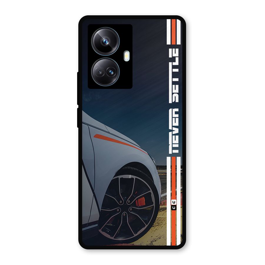 Never Settle SuperCar Metal Back Case for Realme 10 Pro Plus