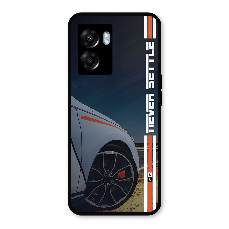 Never Settle SuperCar Metal Back Case for Realme Narzo 50 5G