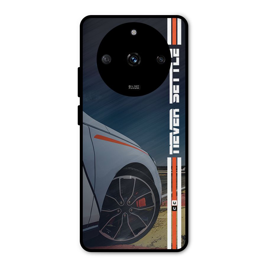 Never Settle SuperCar Metal Back Case for Realme Narzo 60 5G