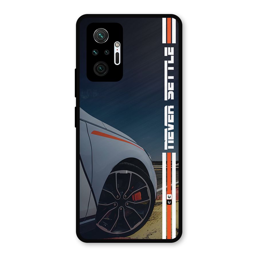 Never Settle SuperCar Metal Back Case for Redmi Note 10 Pro Max