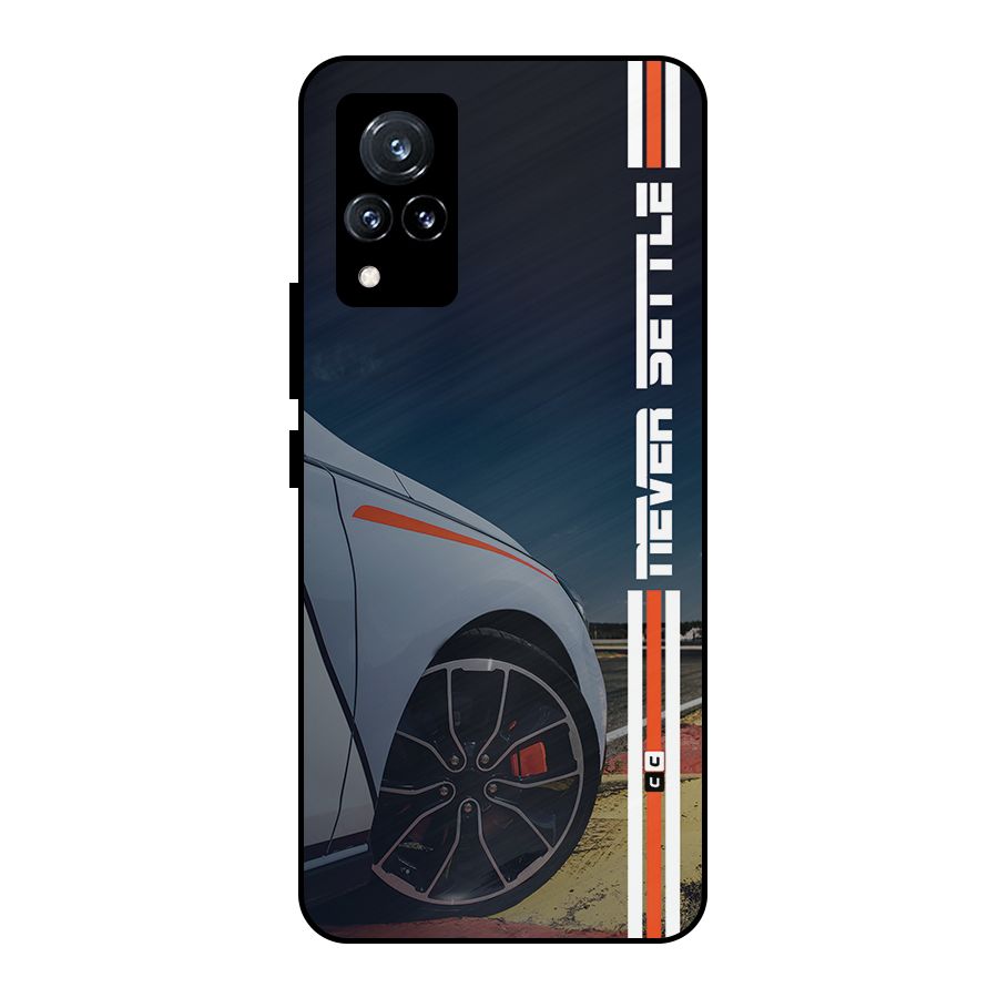 Never Settle SuperCar Metal Back Case for Vivo V21 5G