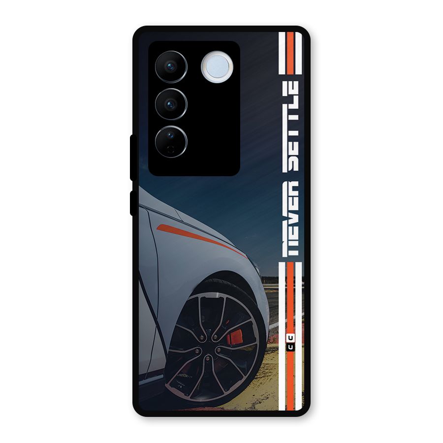 Never Settle SuperCar Metal Back Case for Vivo V27