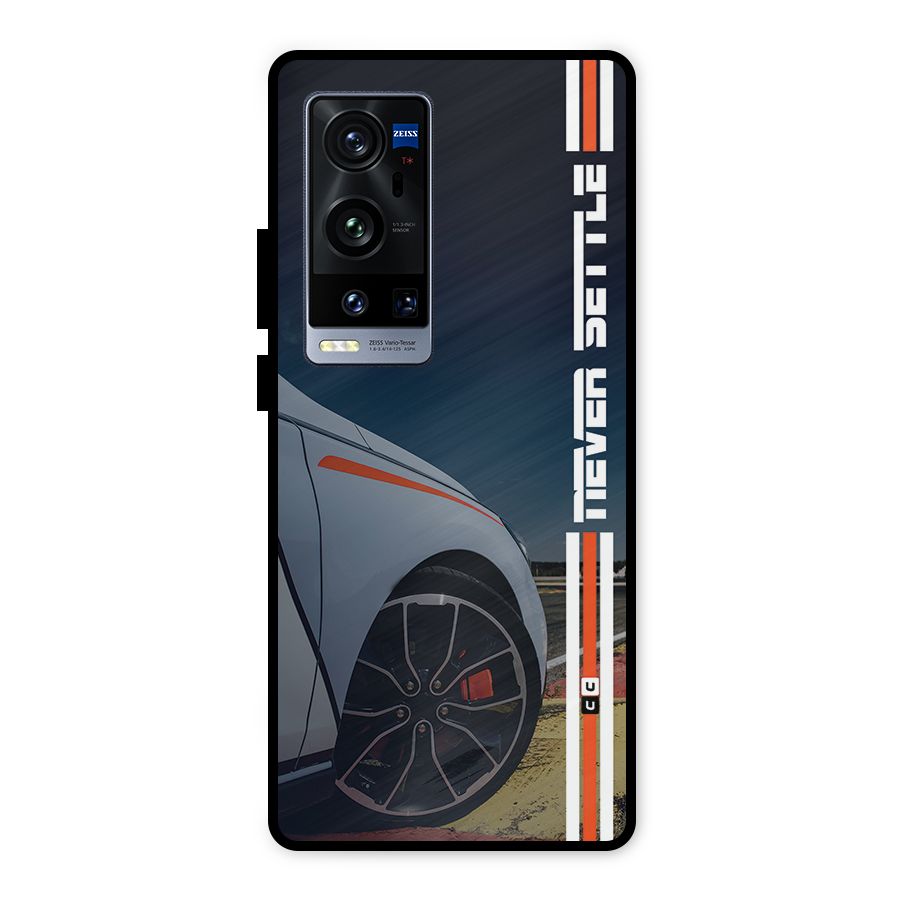 Never Settle SuperCar Metal Back Case for Vivo X60 Pro Plus