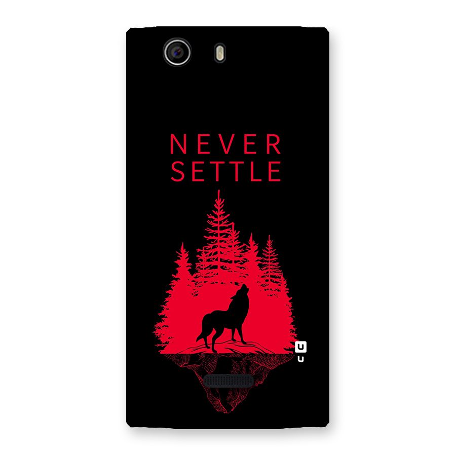 Never Settle Wolf Back Case for Canvas Nitro 2 E311