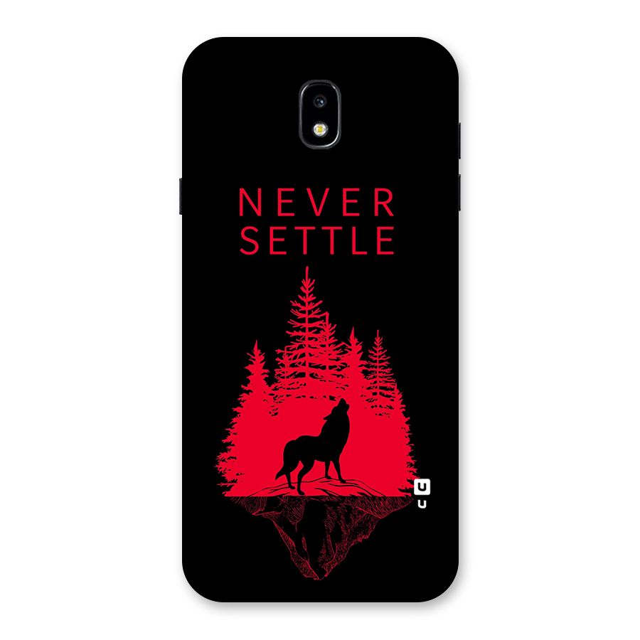 Never Settle Wolf Back Case for Galaxy J7 Pro