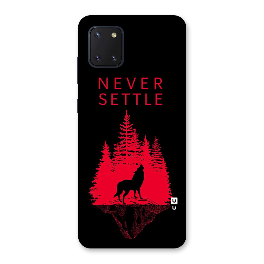 Never Settle Wolf Back Case for Galaxy Note 10 Lite