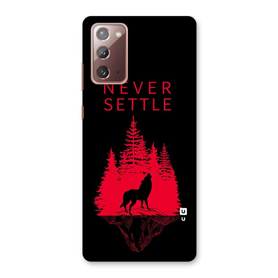Never Settle Wolf Back Case for Galaxy Note 20