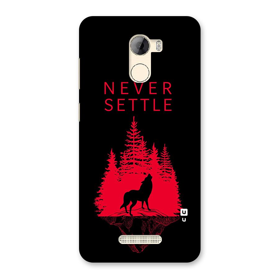 Never Settle Wolf Back Case for Gionee A1 LIte