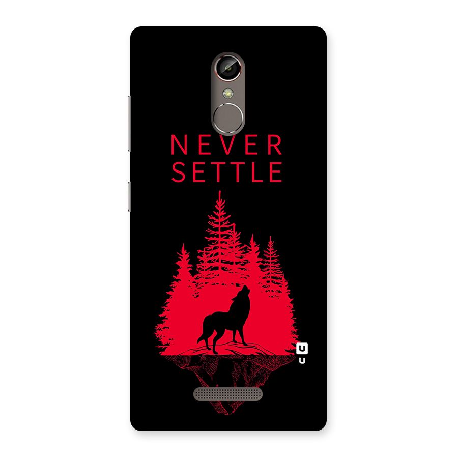 Never Settle Wolf Back Case for Gionee S6s