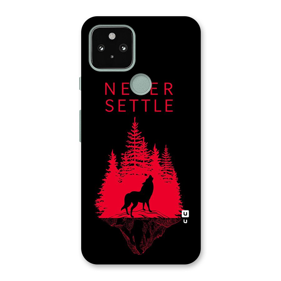 Never Settle Wolf Back Case for Google Pixel 5