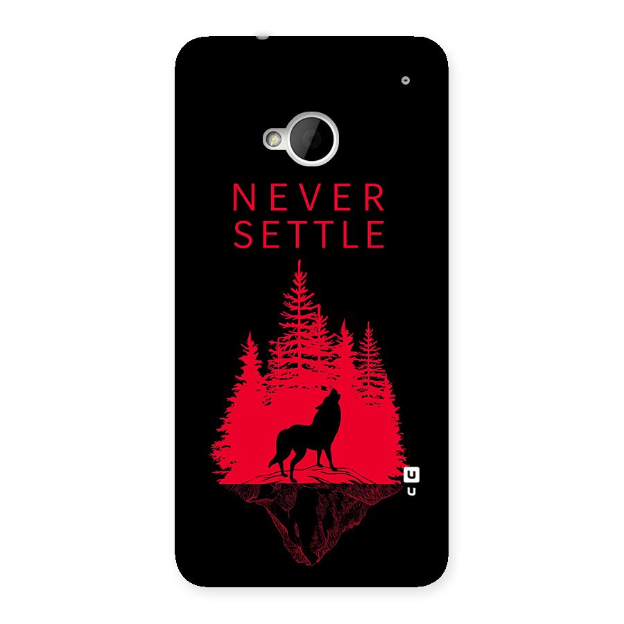 Never Settle Wolf Back Case for HTC One M7