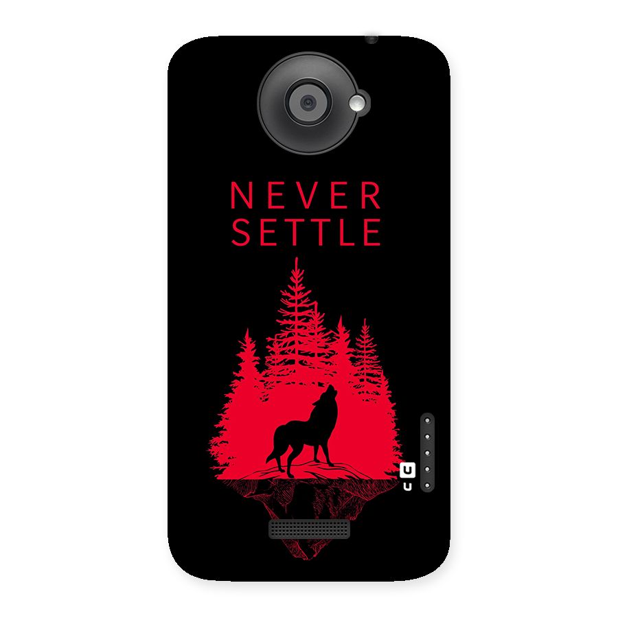 Never Settle Wolf Back Case for HTC One X