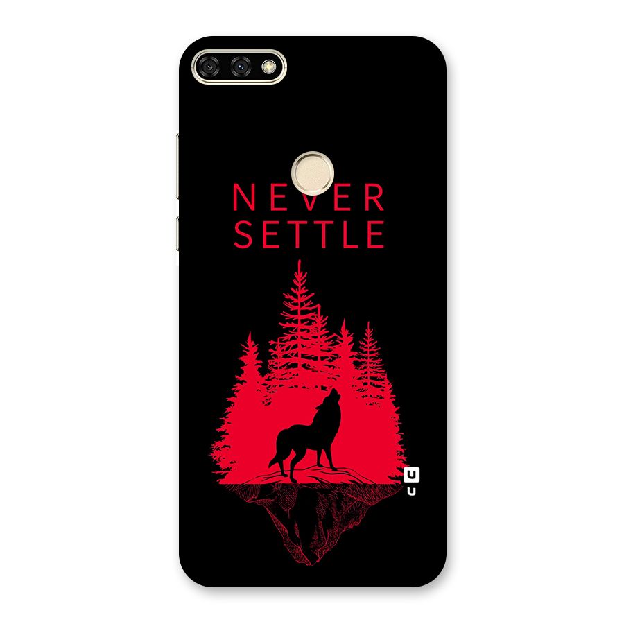 Never Settle Wolf Back Case for Honor 7A