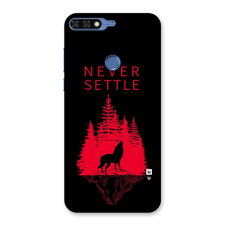 Never Settle Wolf Back Case for Honor 7C