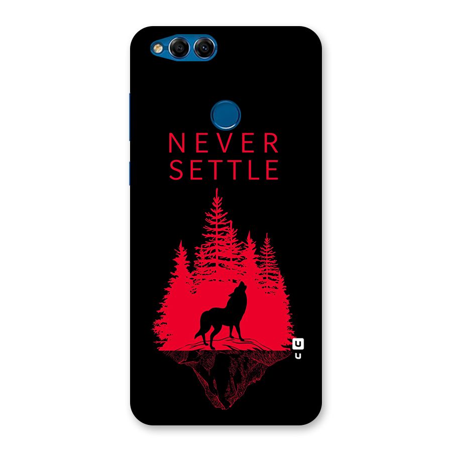 Never Settle Wolf Back Case for Honor 7X