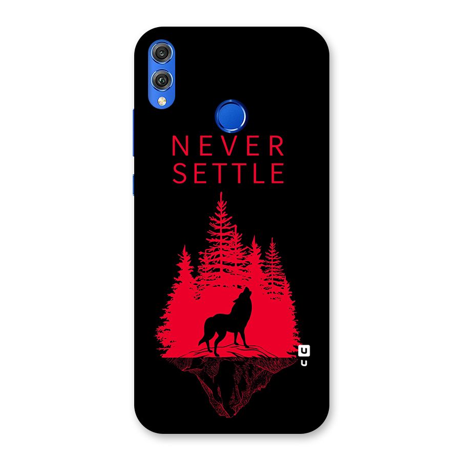 Never Settle Wolf Back Case for Honor 8X
