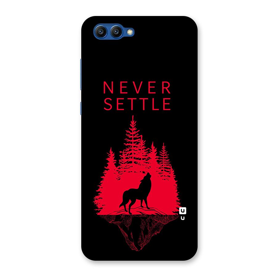 Never Settle Wolf Back Case for Honor View 10