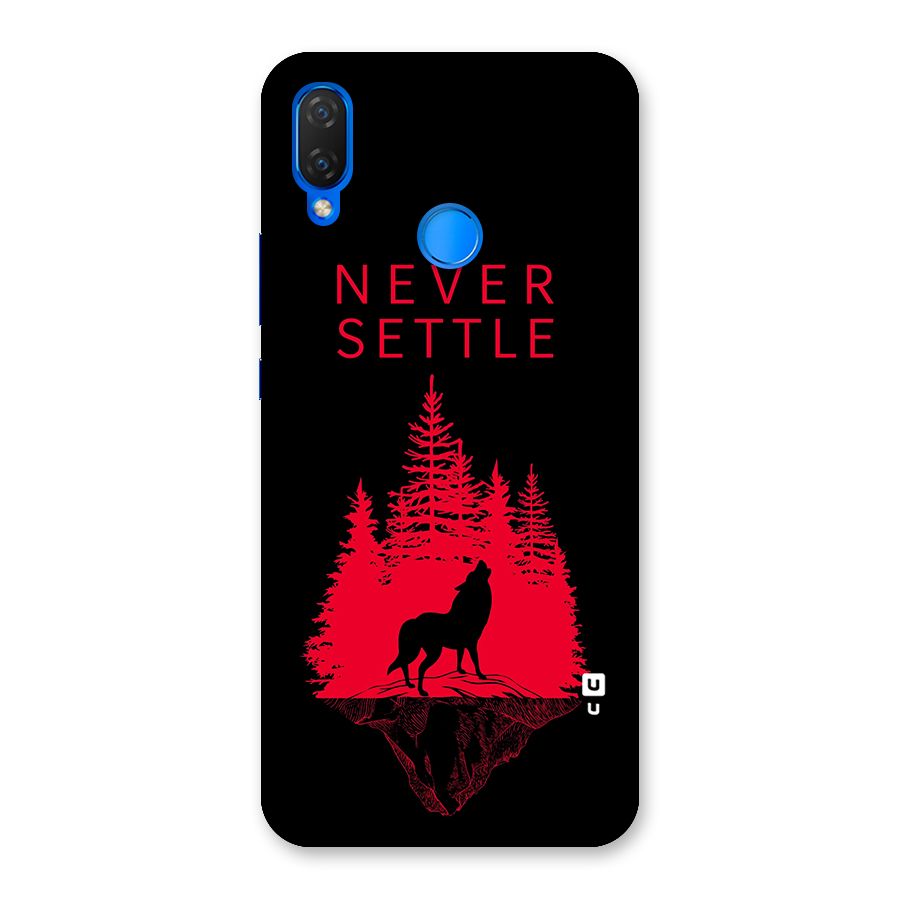 Never Settle Wolf Back Case for Huawei P Smart+