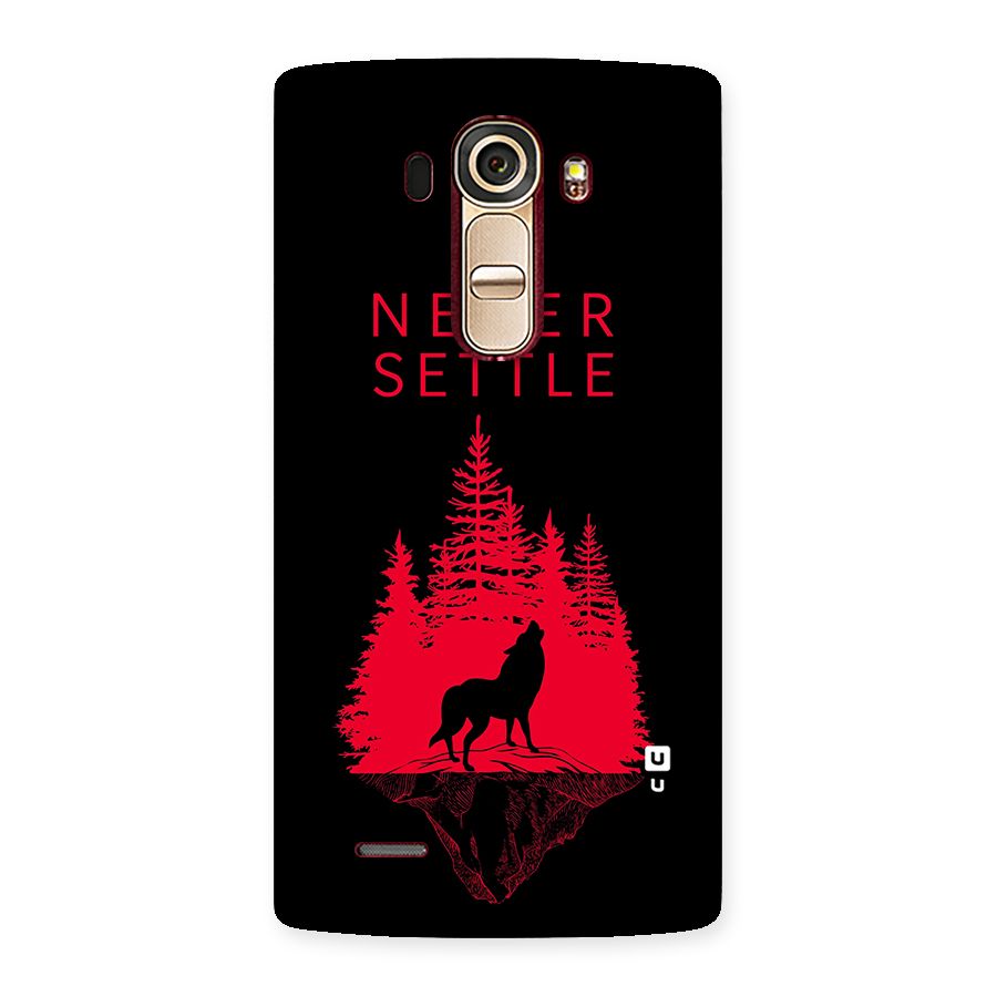 Never Settle Wolf Back Case for LG G4