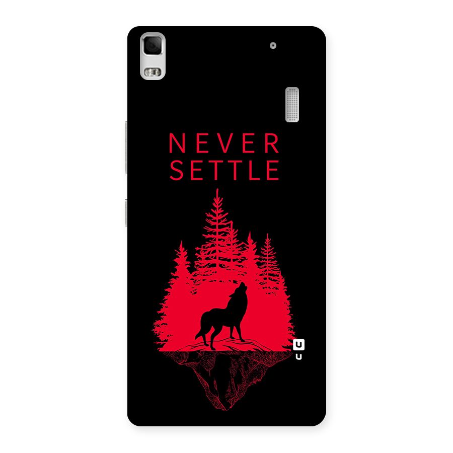 Never Settle Wolf Back Case for Lenovo K3 Note