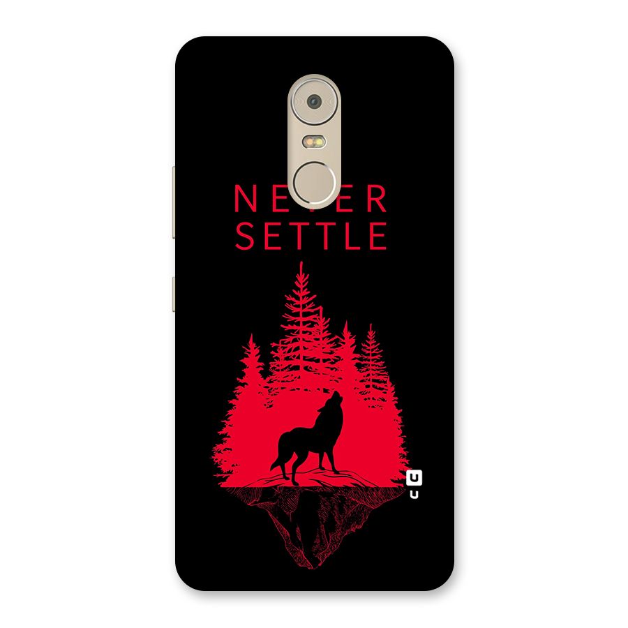 Never Settle Wolf Back Case for Lenovo K6 Note