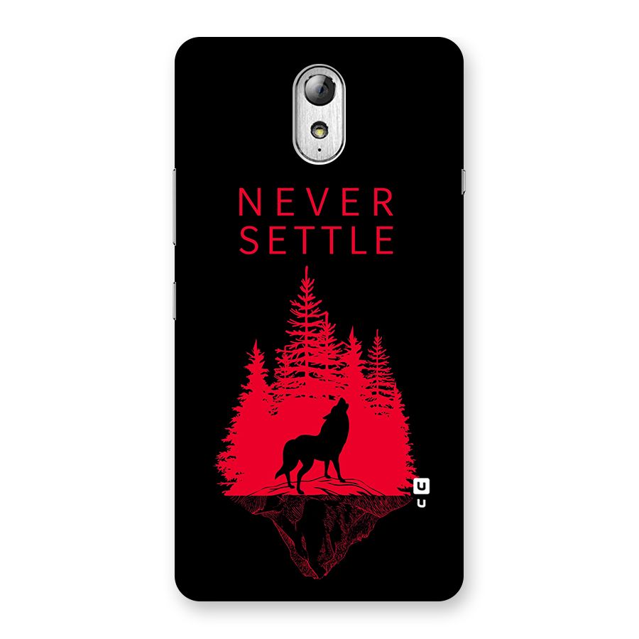 Never Settle Wolf Back Case for Lenovo Vibe P1M