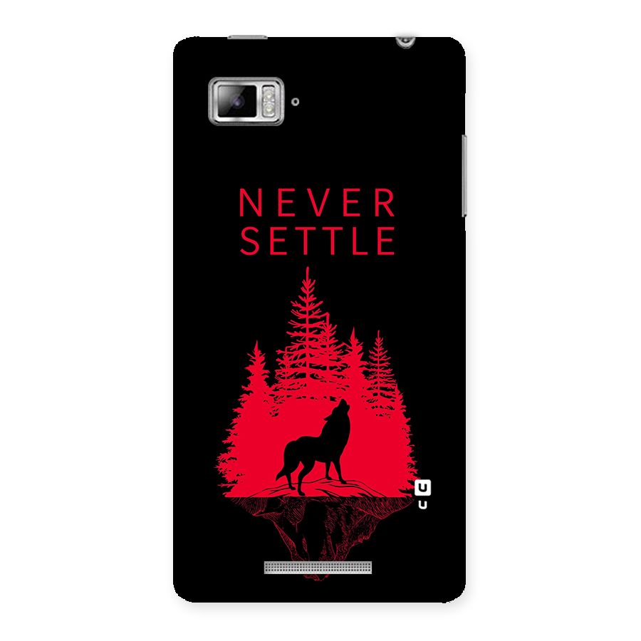 Never Settle Wolf Back Case for Lenovo Vibe Z K910