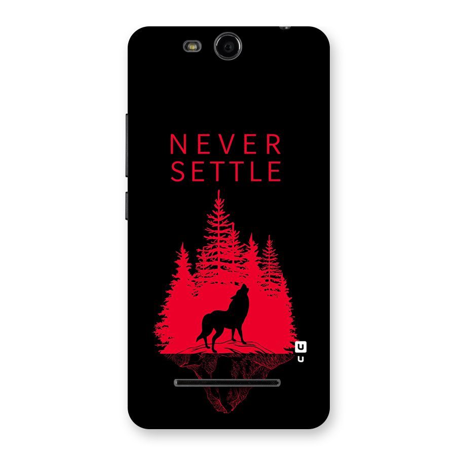 Never Settle Wolf Back Case for Micromax Canvas Juice 3 Q392
