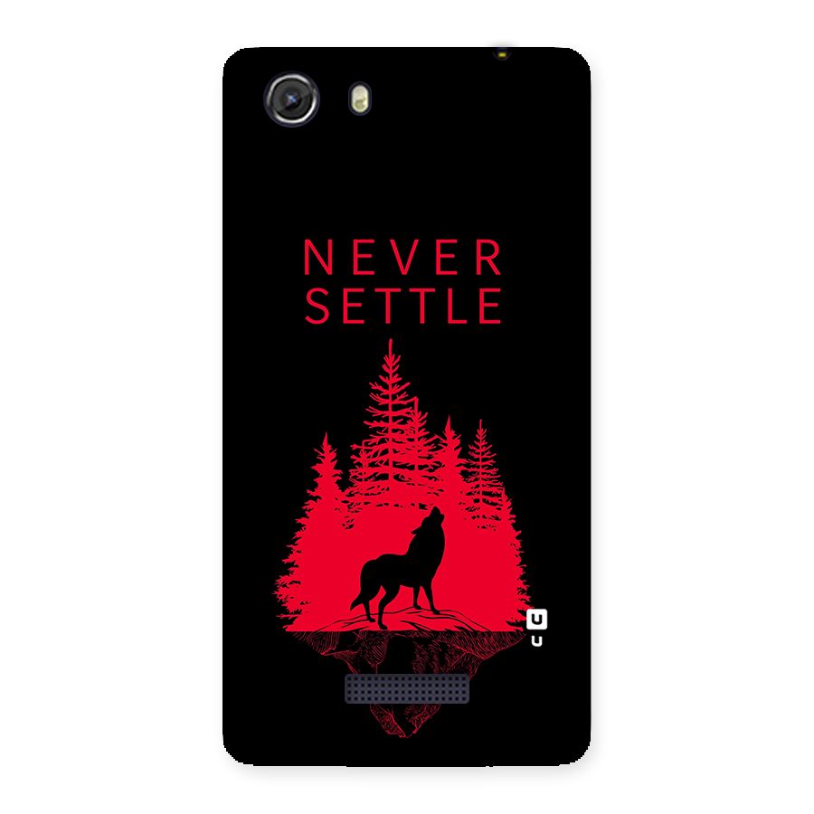 Never Settle Wolf Back Case for Micromax Unite 3