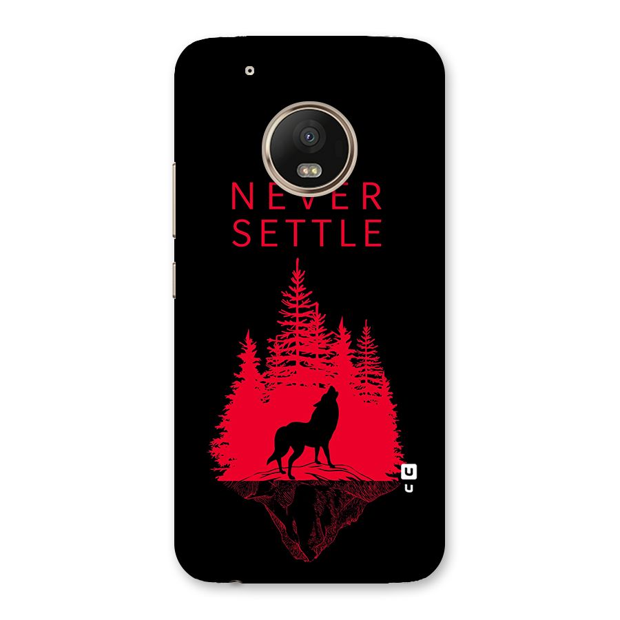 Never Settle Wolf Back Case for Moto G5 Plus