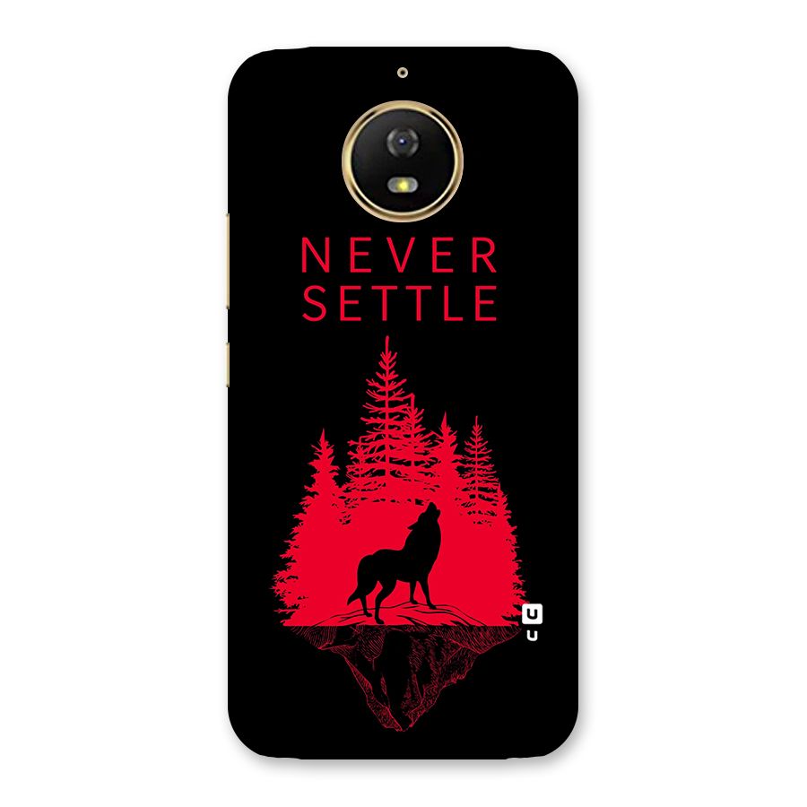 Never Settle Wolf Back Case for Moto G5s
