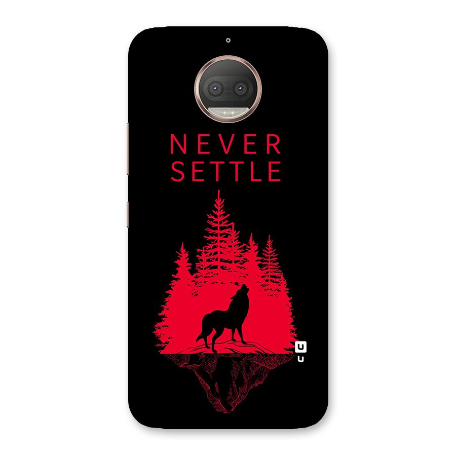 Never Settle Wolf Back Case for Moto G5s Plus