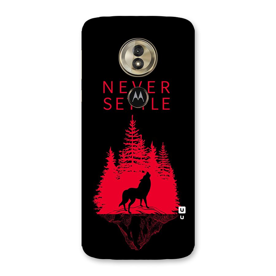 Never Settle Wolf Back Case for Moto G6 Play