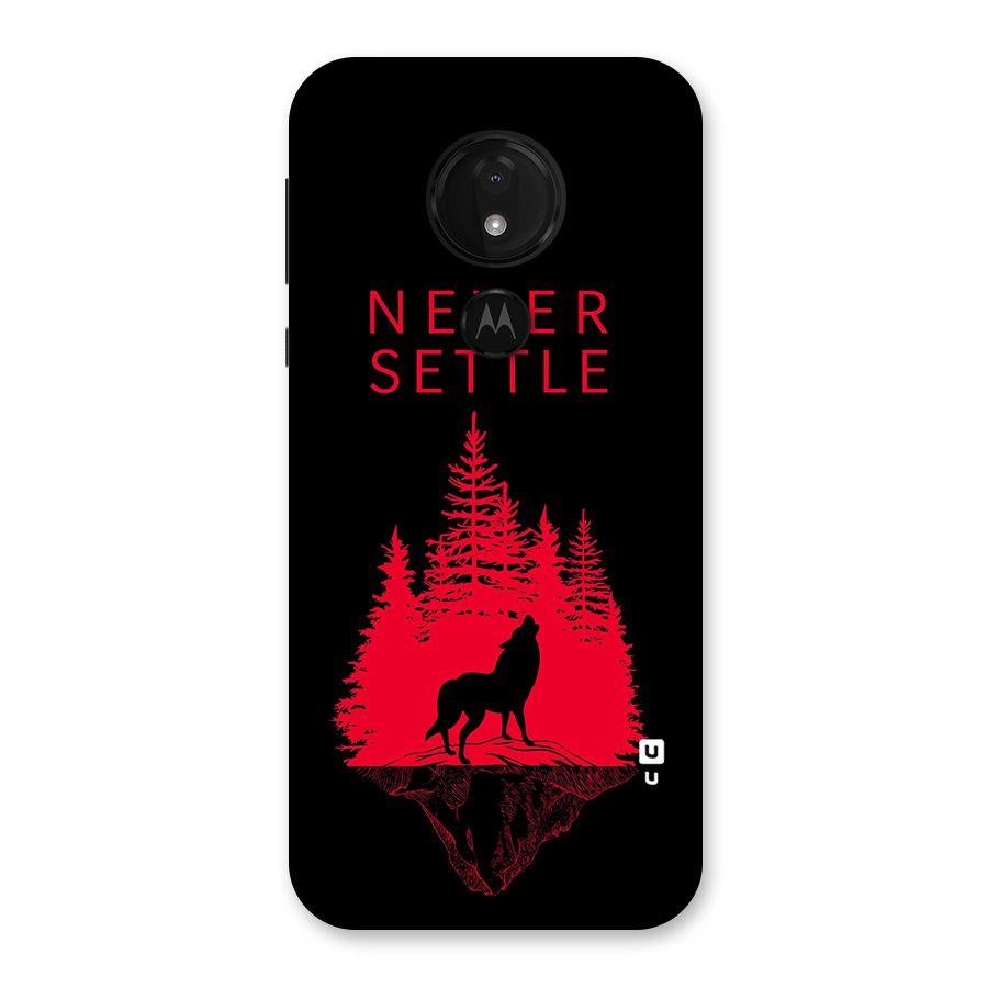 Never Settle Wolf Back Case for Moto G7 Power
