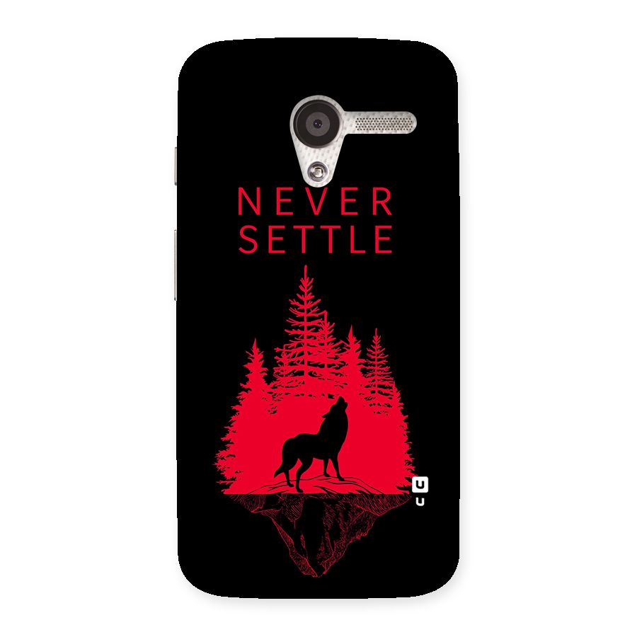 Never Settle Wolf Back Case for Moto X
