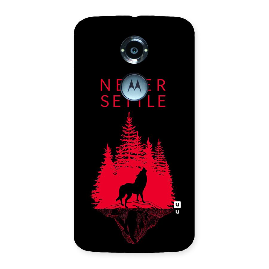 Never Settle Wolf Back Case for Moto X 2nd Gen