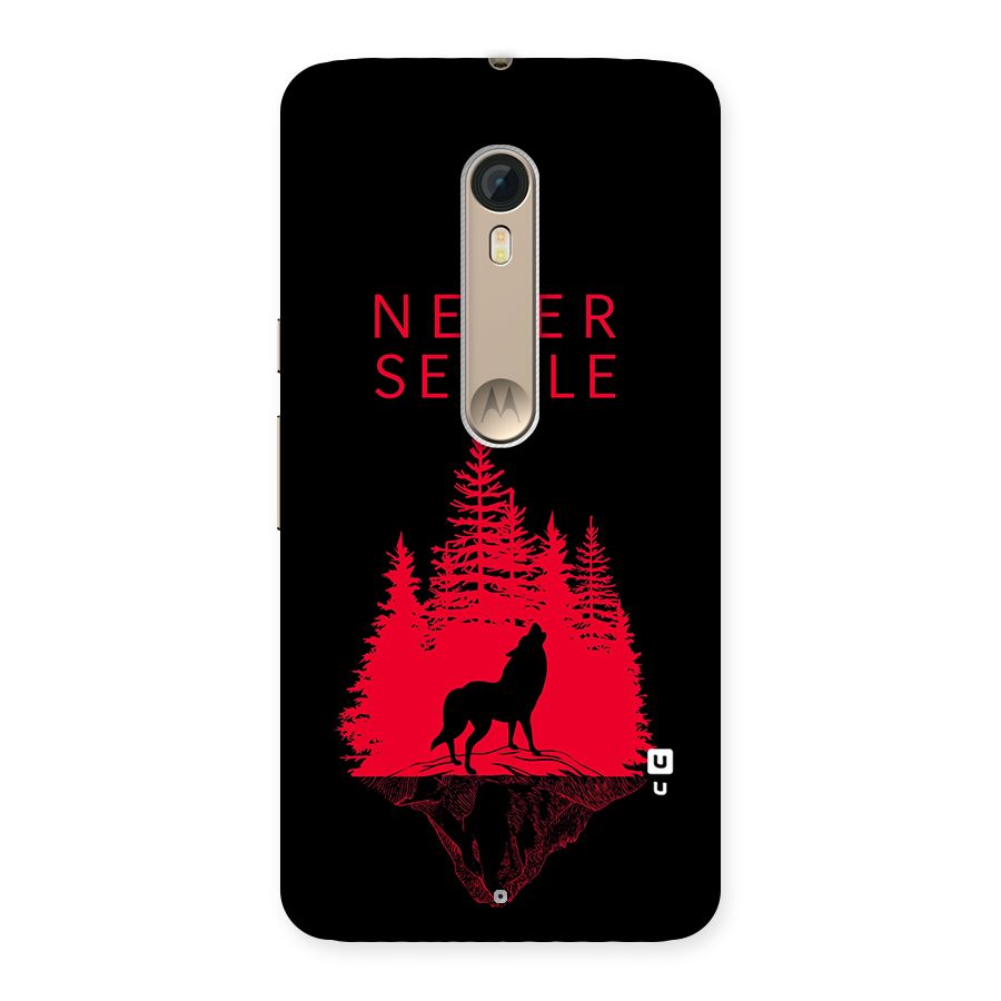 Never Settle Wolf Back Case for Motorola Moto X Style