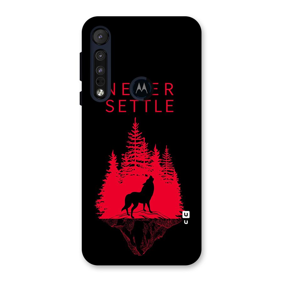 Never Settle Wolf Back Case for Motorola One Macro