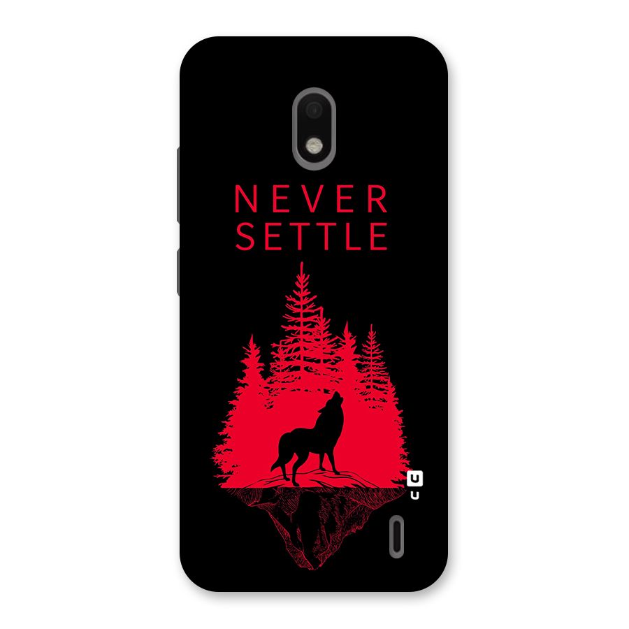 Never Settle Wolf Back Case for Nokia 2.2