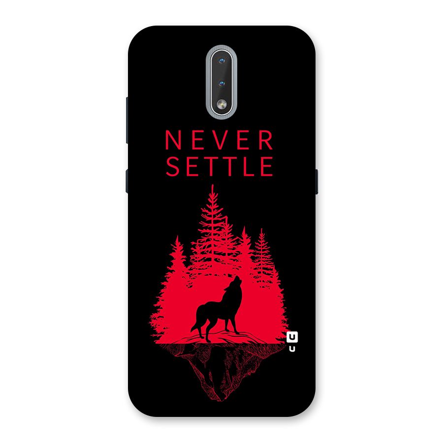 Never Settle Wolf Back Case for Nokia 2.3