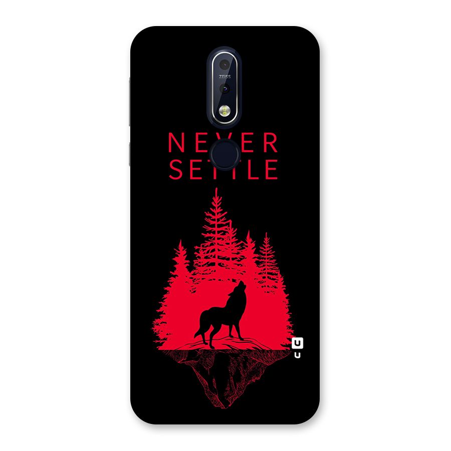 Never Settle Wolf Back Case for Nokia 7.1
