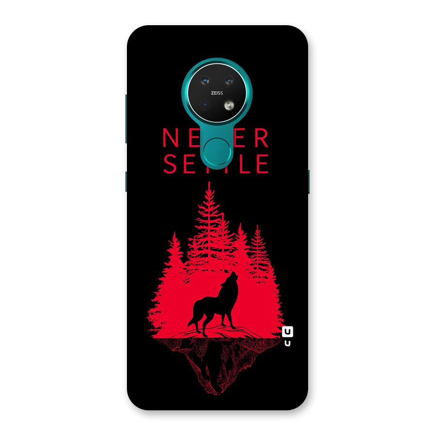 Never Settle Wolf Back Case for Nokia 7.2