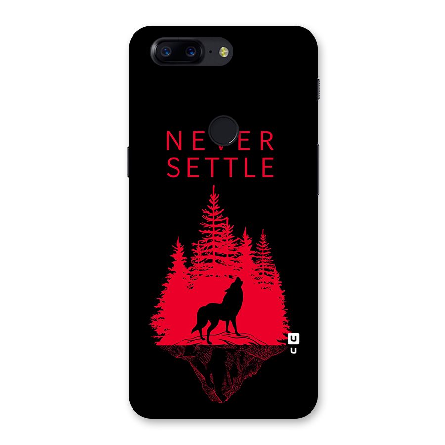 Never Settle Wolf Back Case for OnePlus 5T