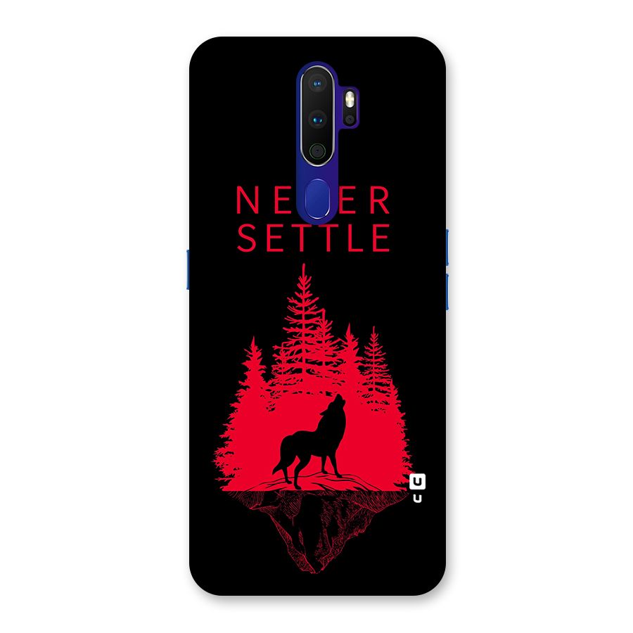 Never Settle Wolf Back Case for Oppo A9 (2020)