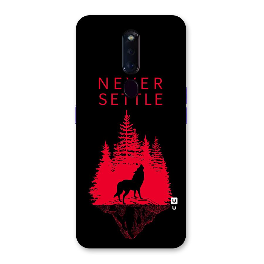 Never Settle Wolf Back Case for Oppo F11 Pro